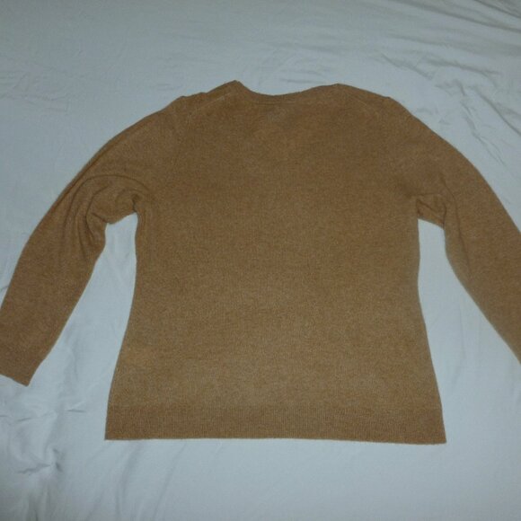 Charter Club Cashmere Long Sleeve V-Neck Sweater XL Warm Praline Heather NWT Tan - Picture 11 of 11